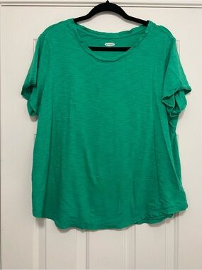 Old Navy Women’s XXL Green Scoop Neck Short Sleeve Tee